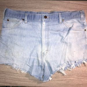 High rise jean shorts